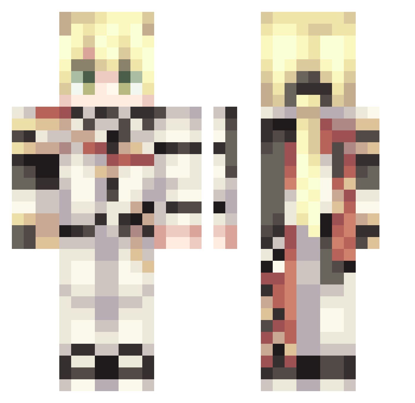TotallyNotStrom Minecraft skin, front and back view