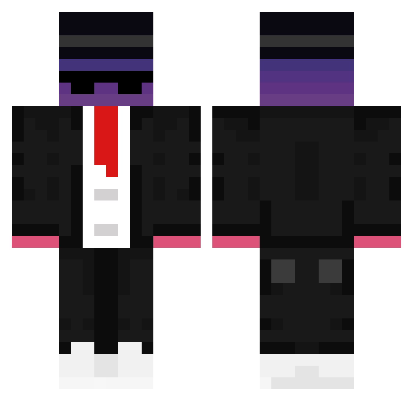 SillyTop Minecraft skin, front and back view