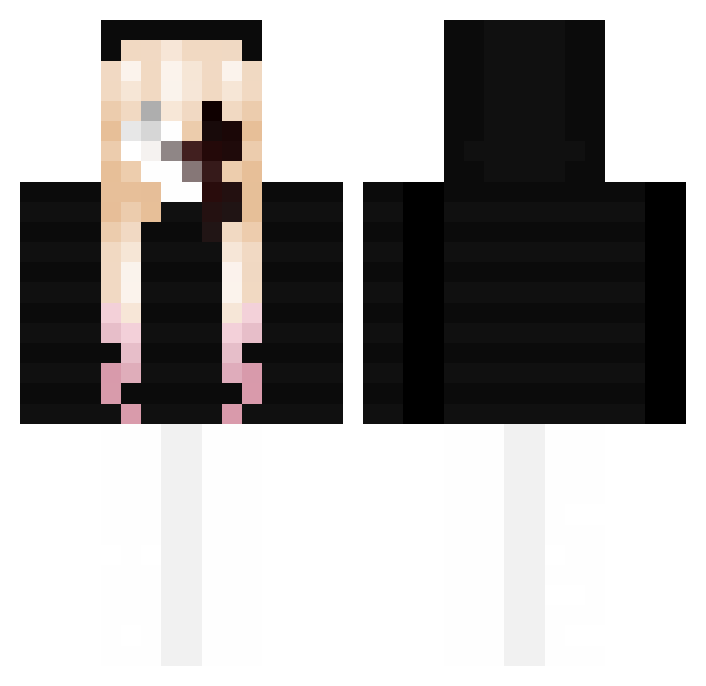 Sueyomiii Minecraft skin, front and back view
