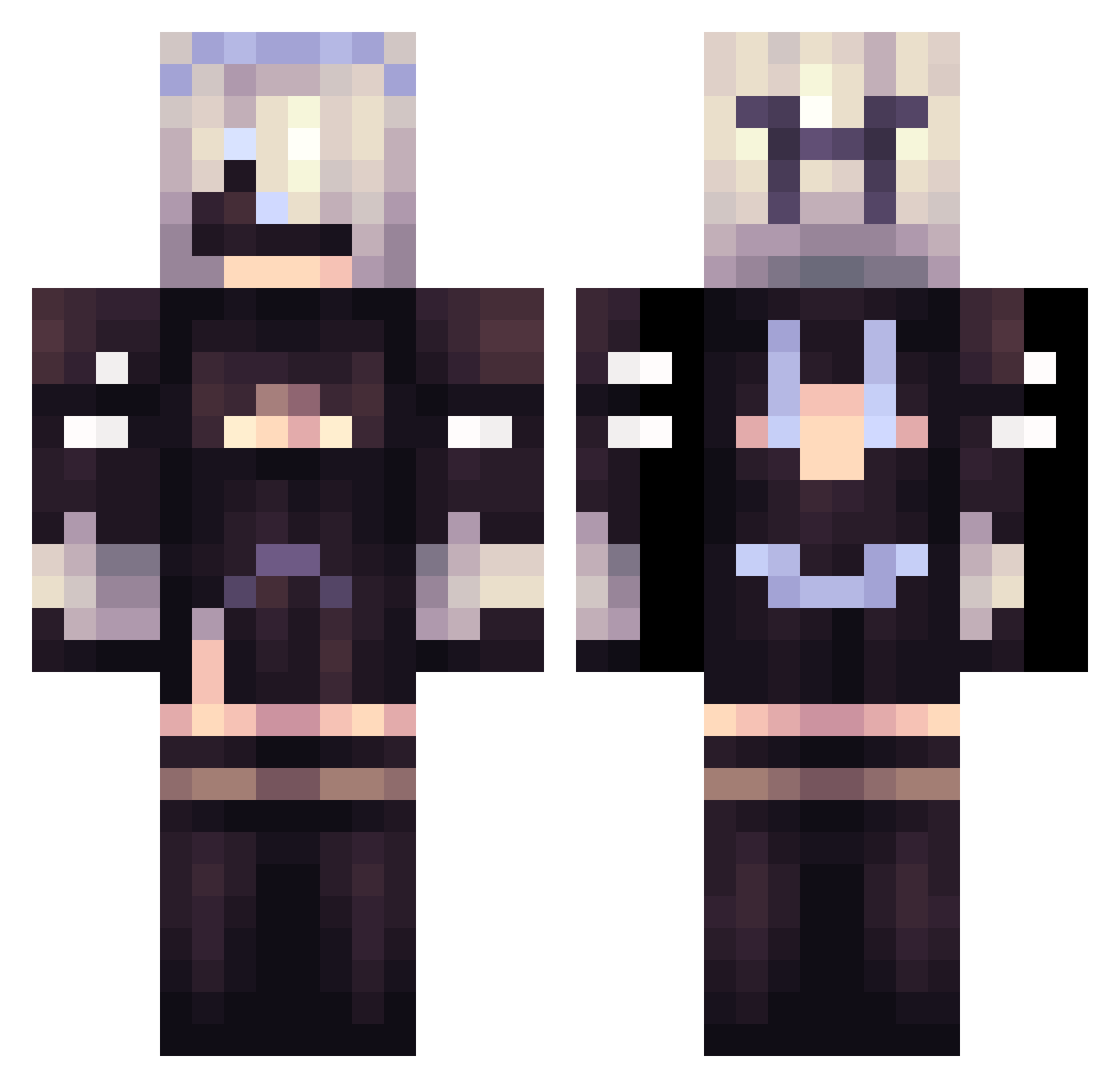 BigManInbound Minecraft skin, front and back view