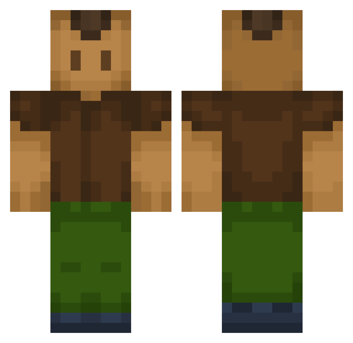 wion531 Minecraft skin, front and back view