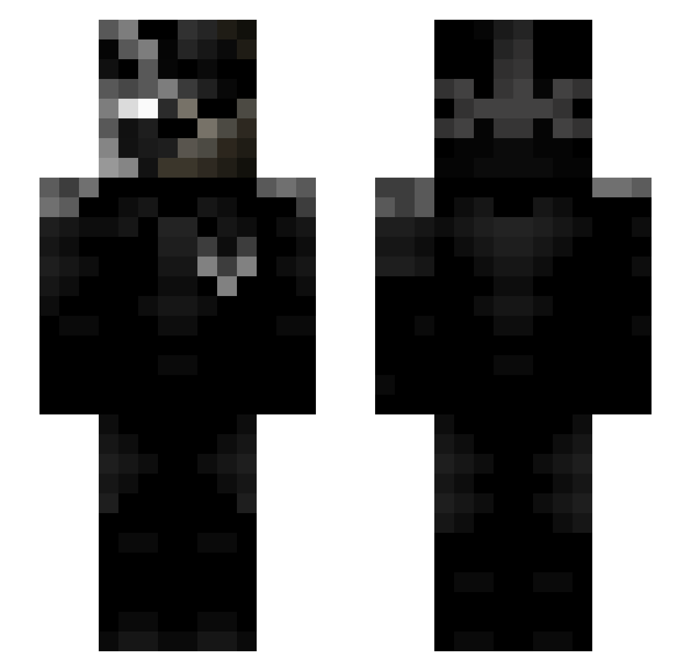 tomtrickyminer Minecraft skin, front and back view