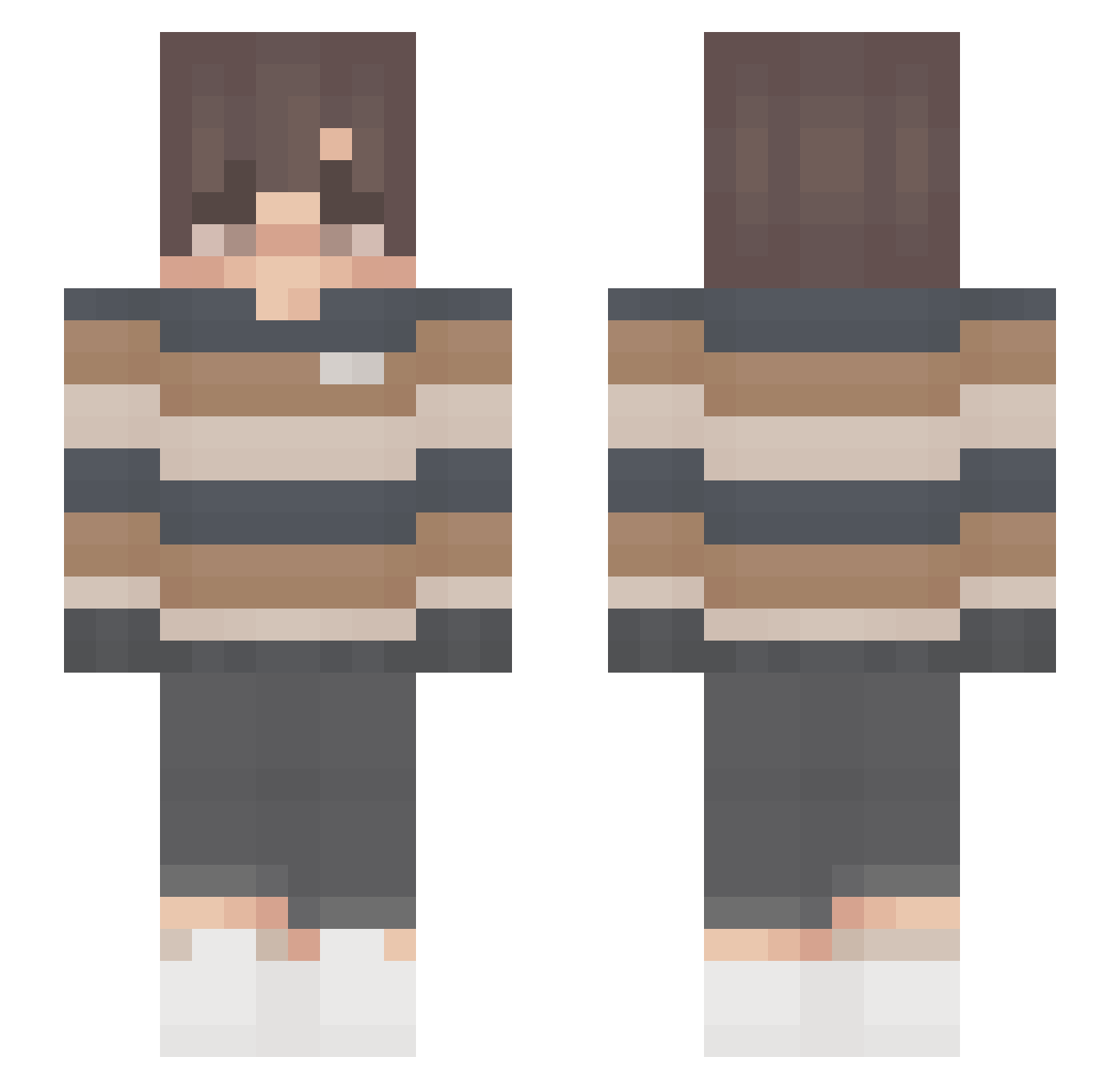 17h03 Minecraft skin, front and back view
