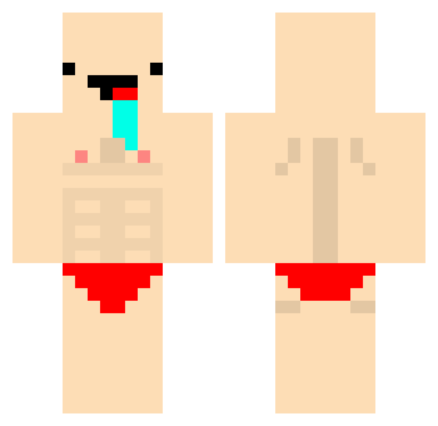 Cricketers Minecraft skin, front and back view