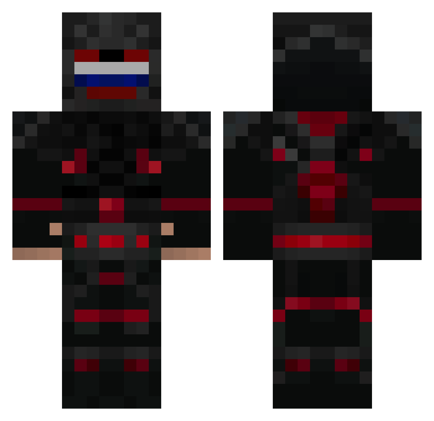 cometwhite Minecraft skin, front and back view