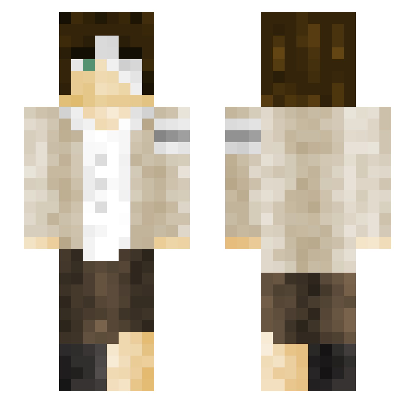 Psycho4u Minecraft skin, front and back view