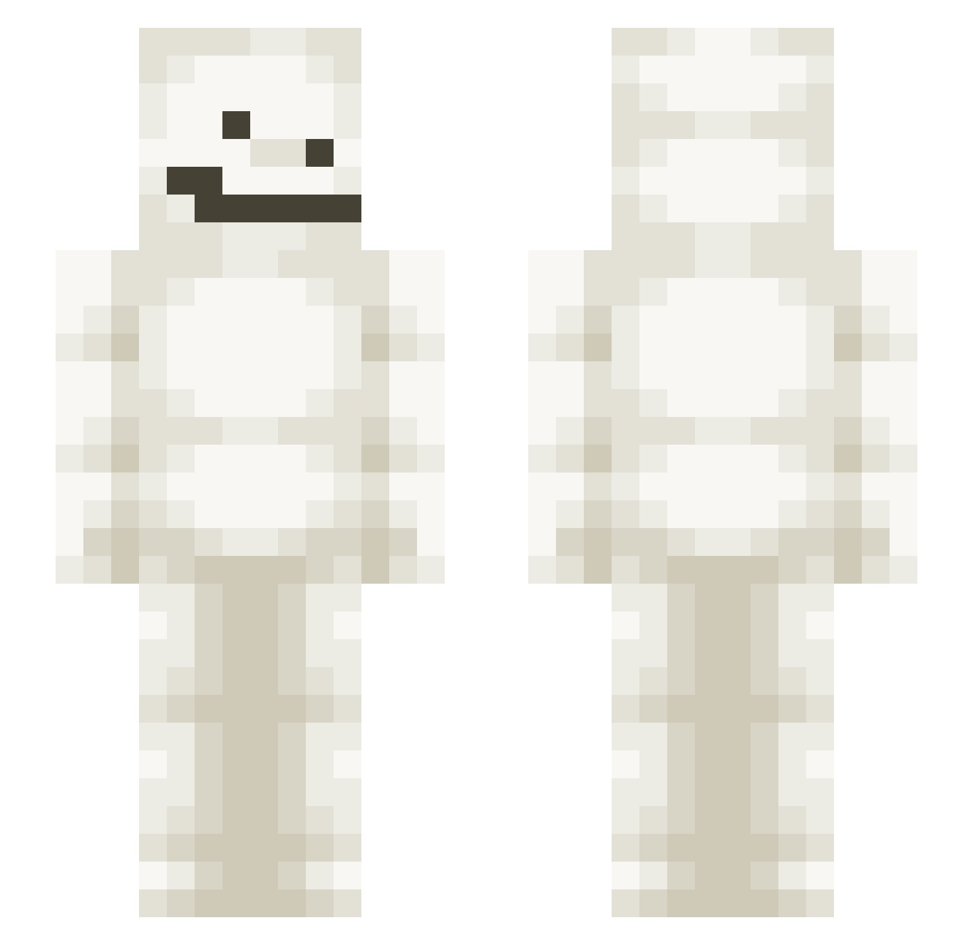 qvulc Minecraft skin, front and back view