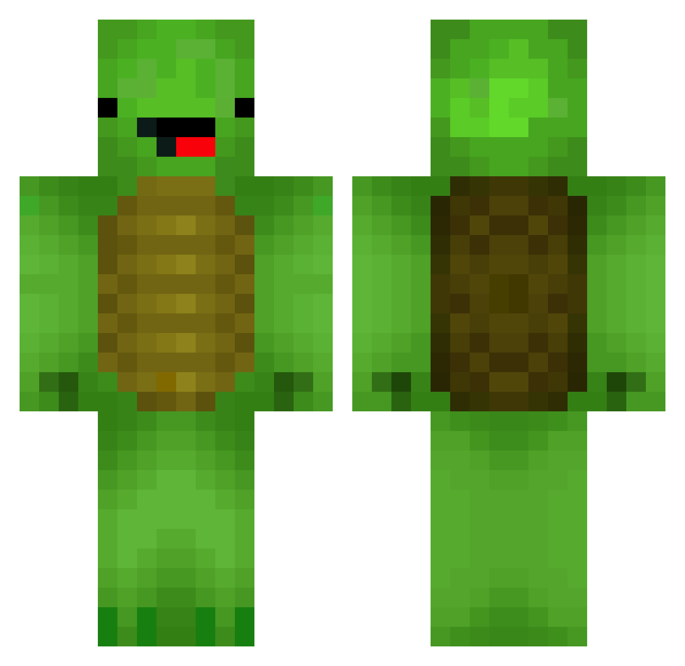 sober00 Minecraft skin, front and back view