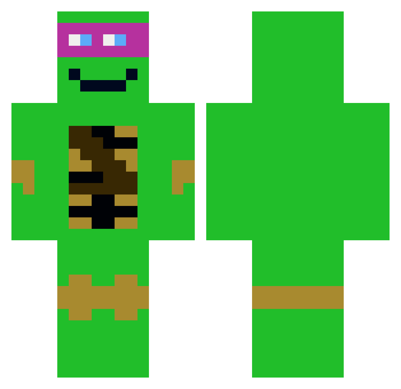 Minecrafterdu93 Minecraft skin, front and back view
