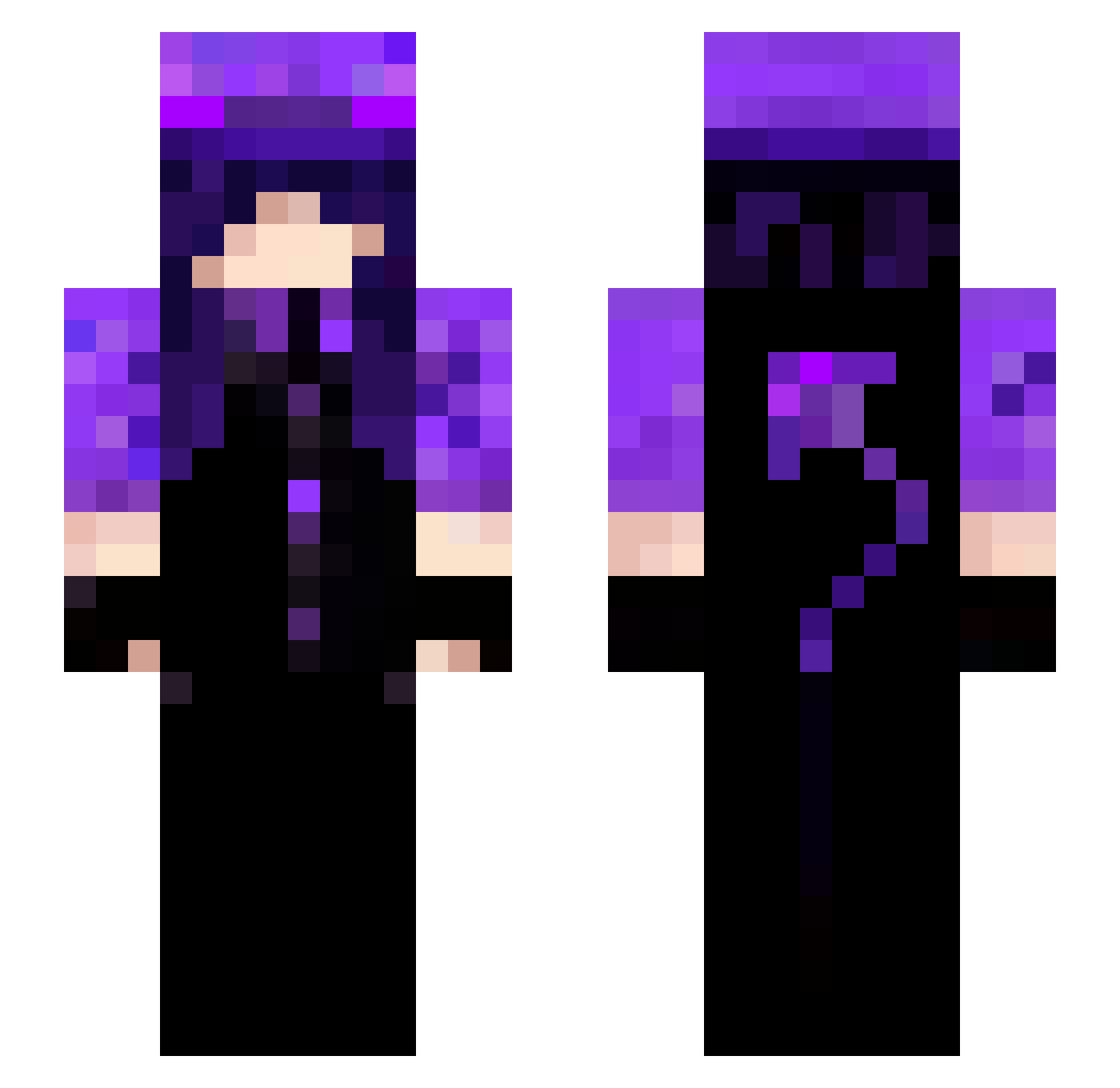 roseisdeadXP Minecraft skin, front and back view