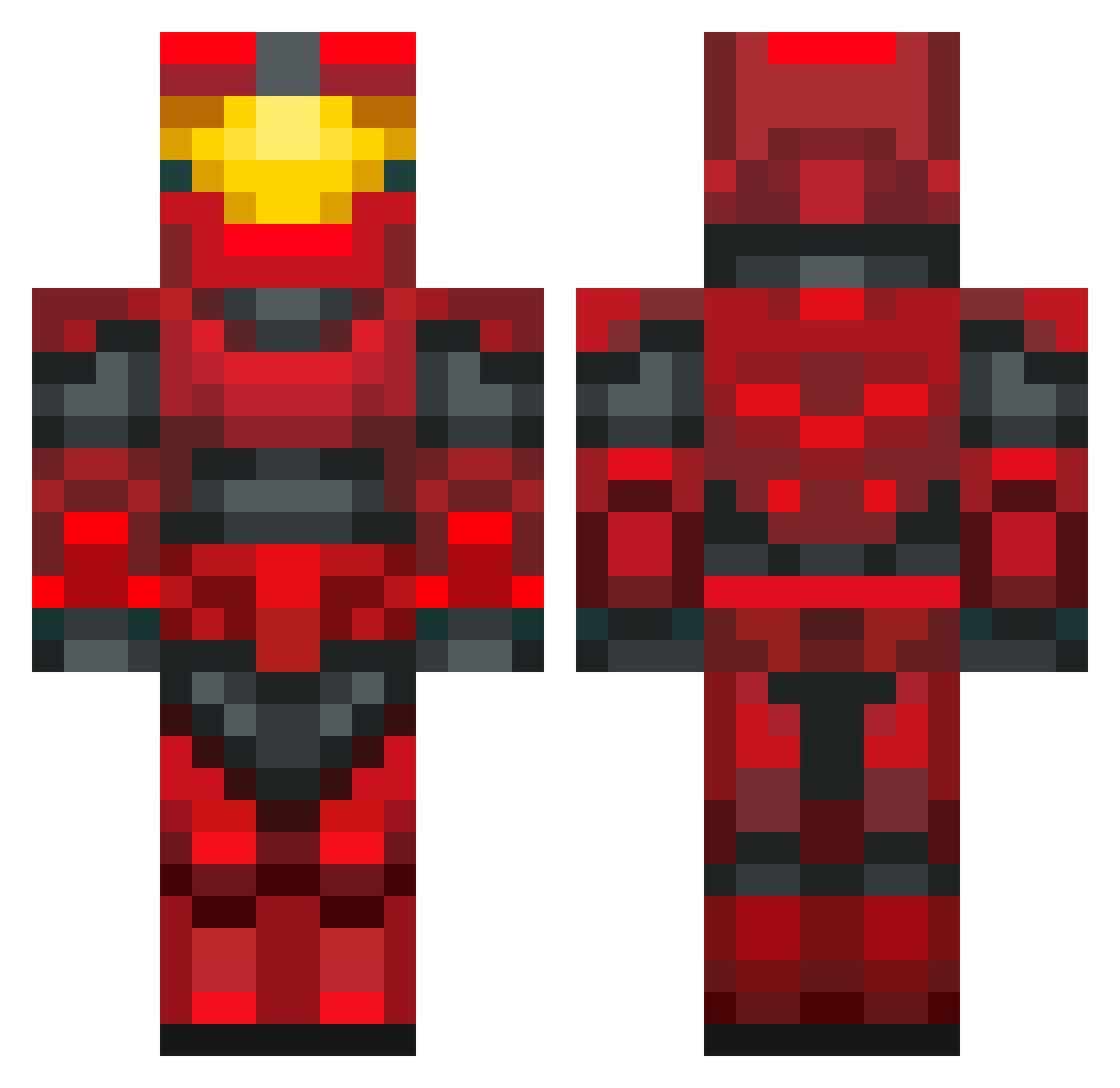 adospyke Minecraft skin, front and back view