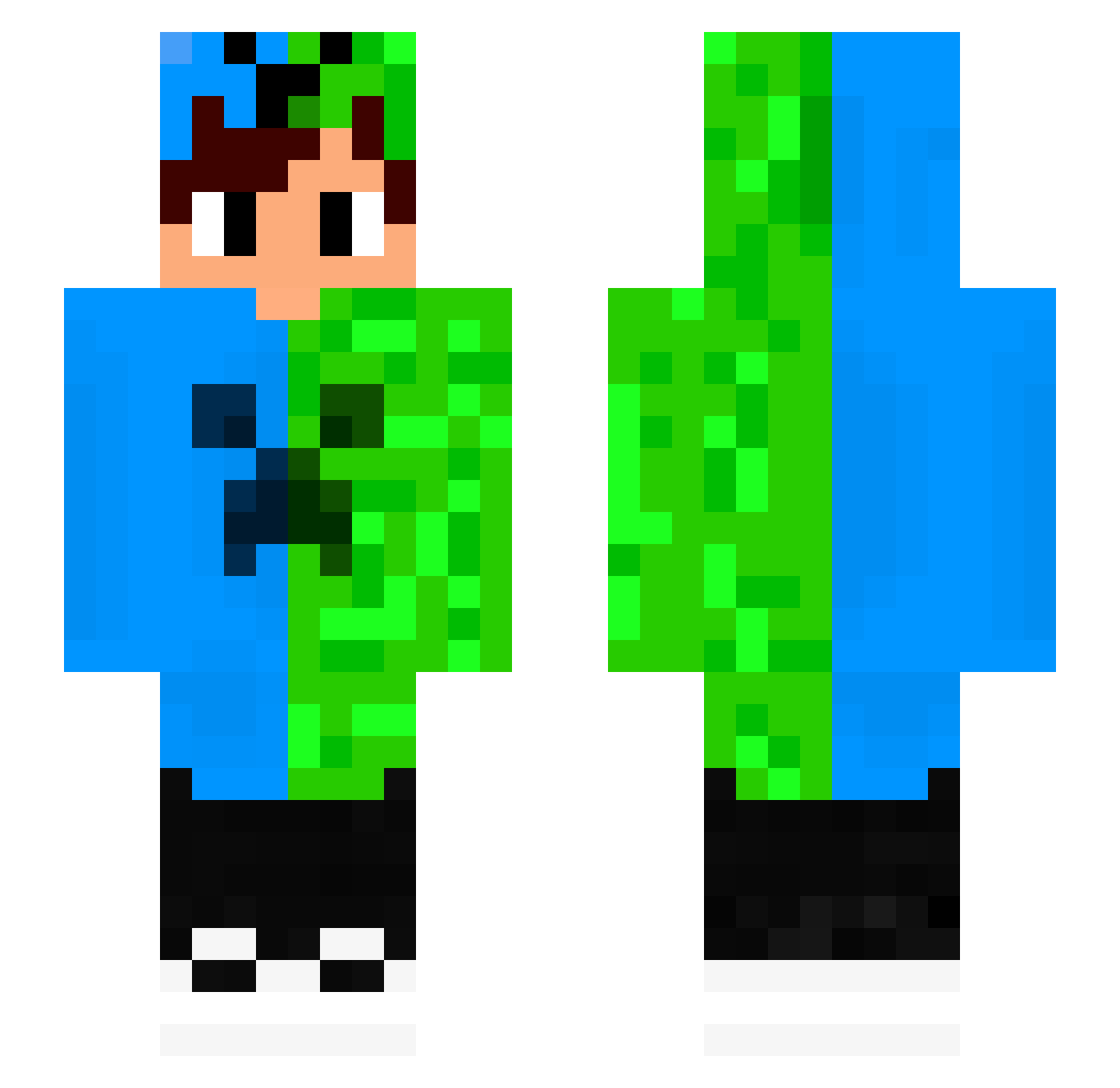 Xsuneksu_671 Minecraft skin, front and back view