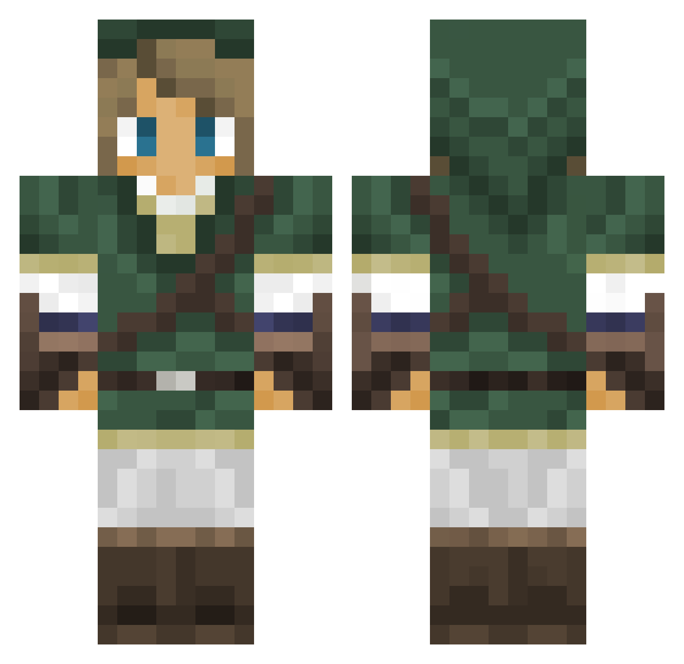 Trigger_Shotgun Minecraft skin, front and back view