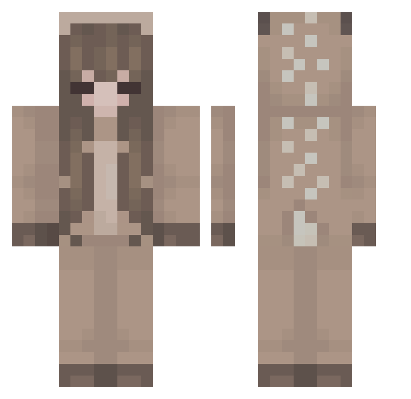 ujungs Minecraft skin, front and back view