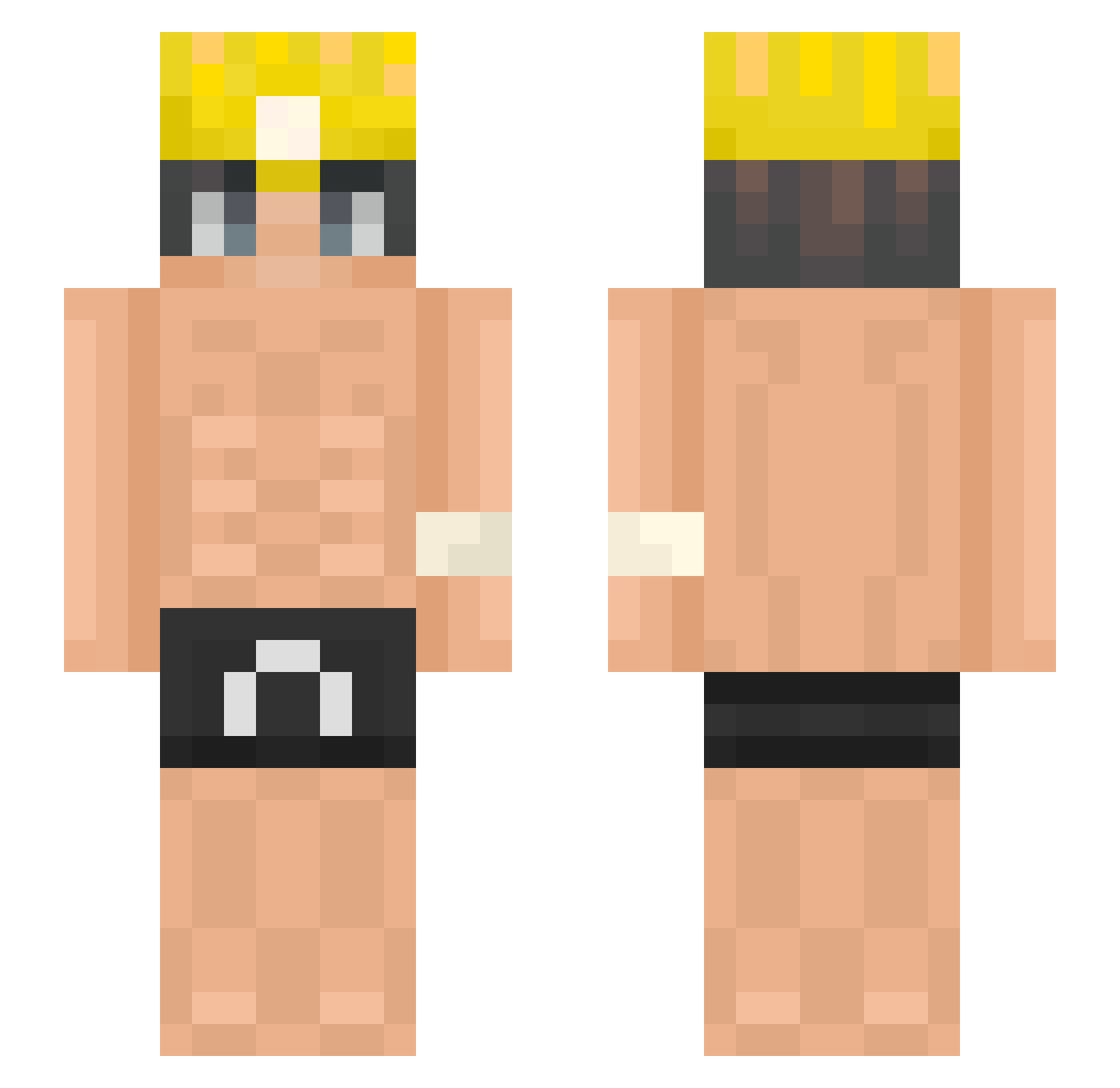 ZeinMusawa Minecraft skin, front and back view