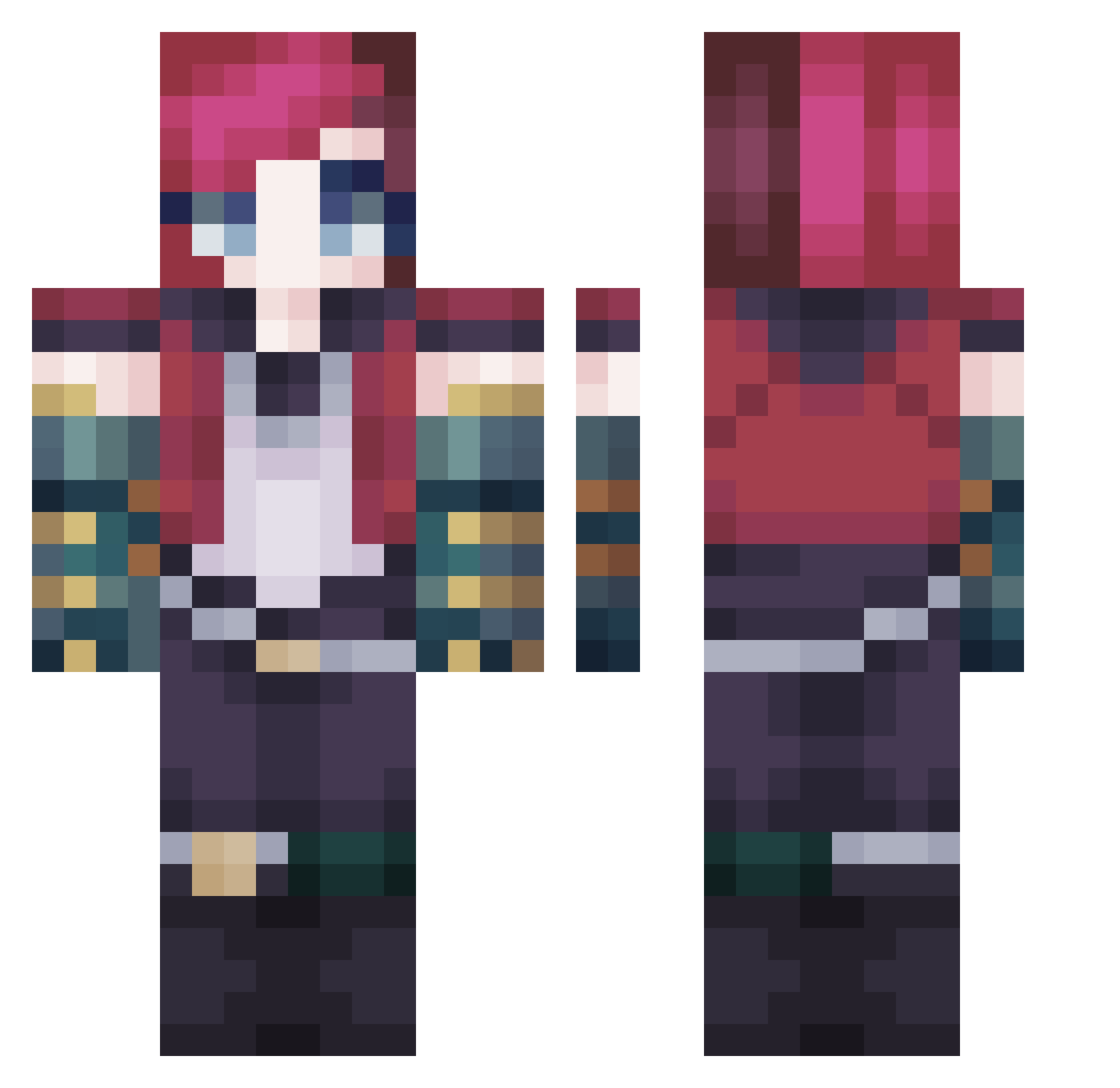 ChimeraGranter Minecraft skin, front and back view