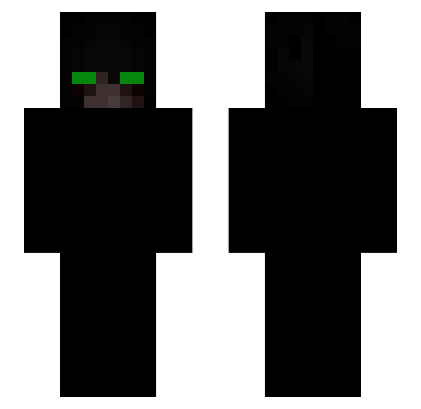 SenpaiSamy Minecraft skin, front and back view