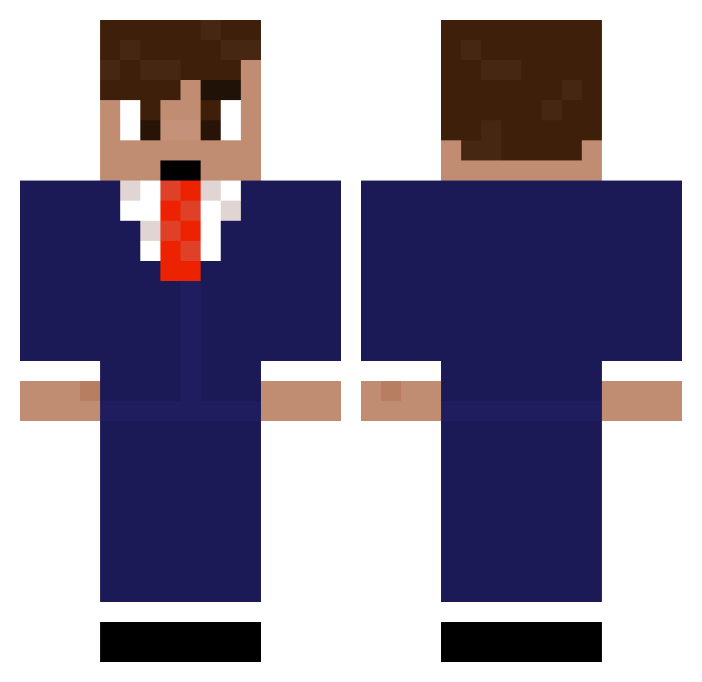 __BeeGee__ Minecraft skin, front and back view