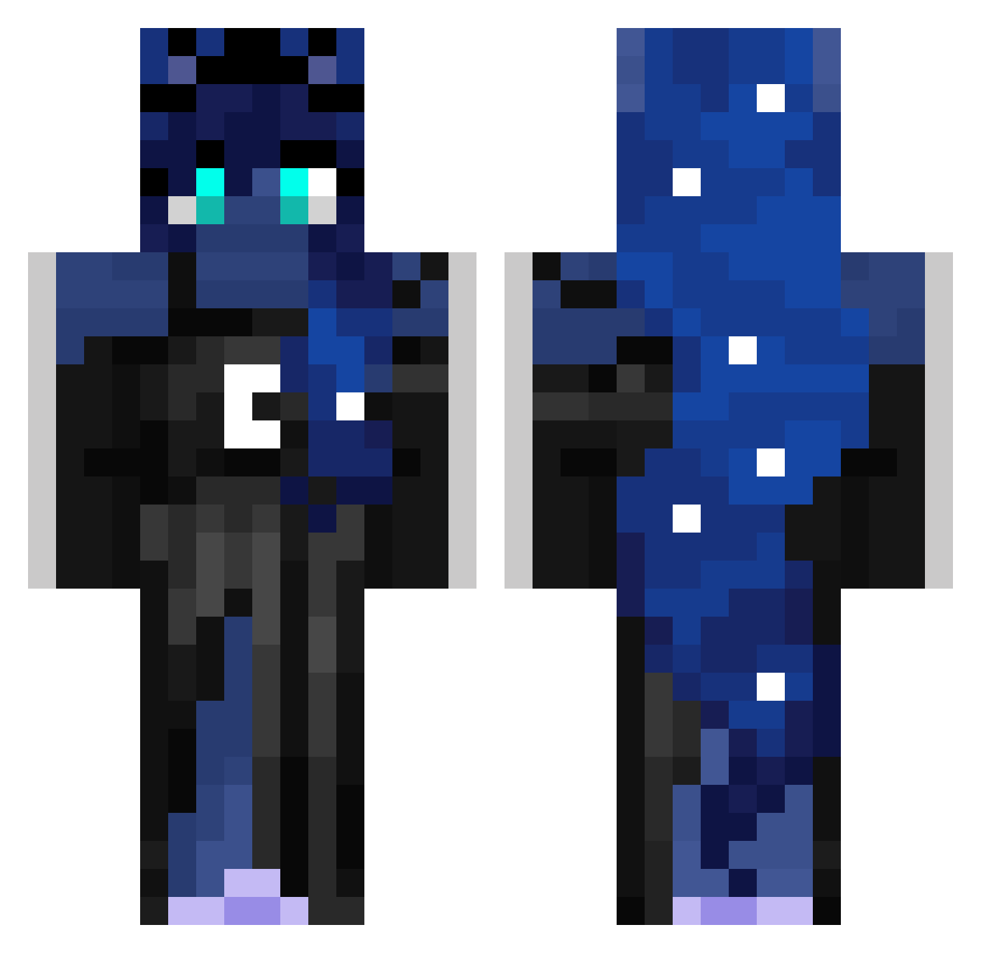 Thrizle1 Minecraft skin, front and back view