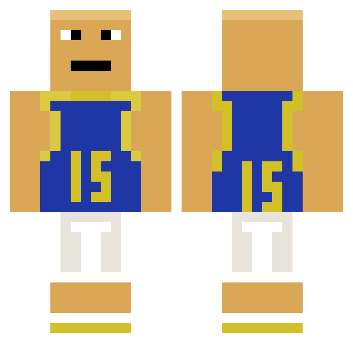 BEAR13NRV Minecraft skin, front and back view