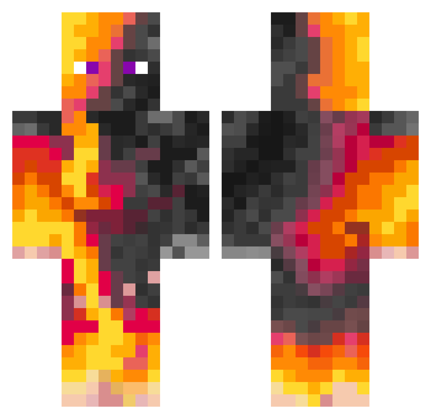 sskkigh Minecraft skin, front and back view