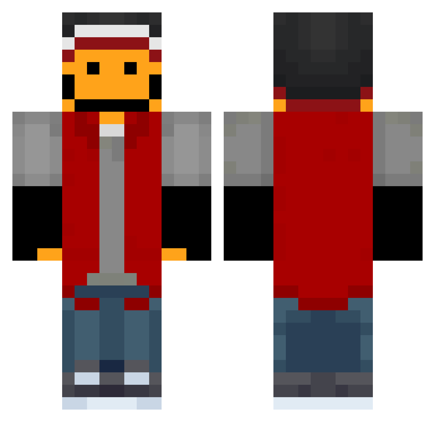 ggnekito_fGRpi Minecraft skin, front and back view