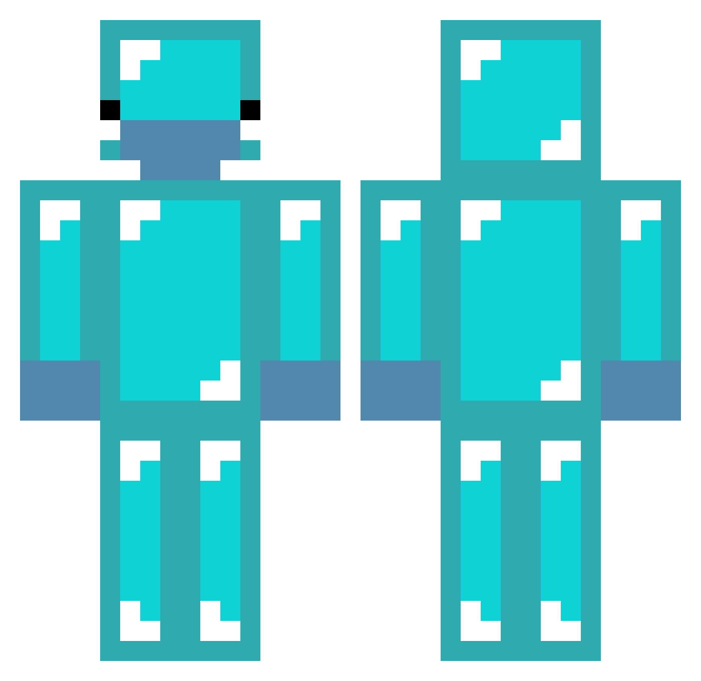 WaterTheMelons Minecraft skin, front and back view