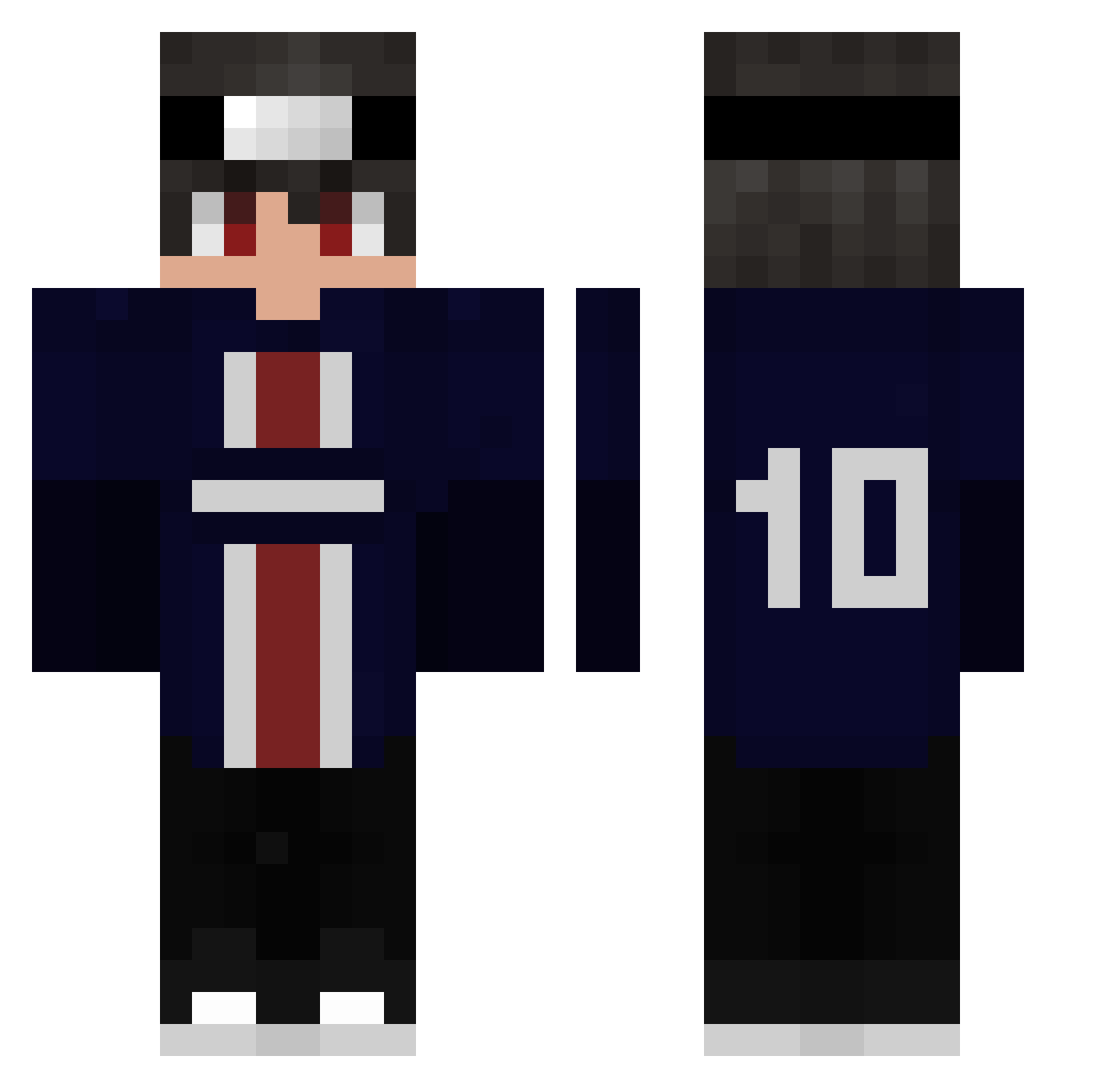 Lizpoppy Minecraft skin, front and back view