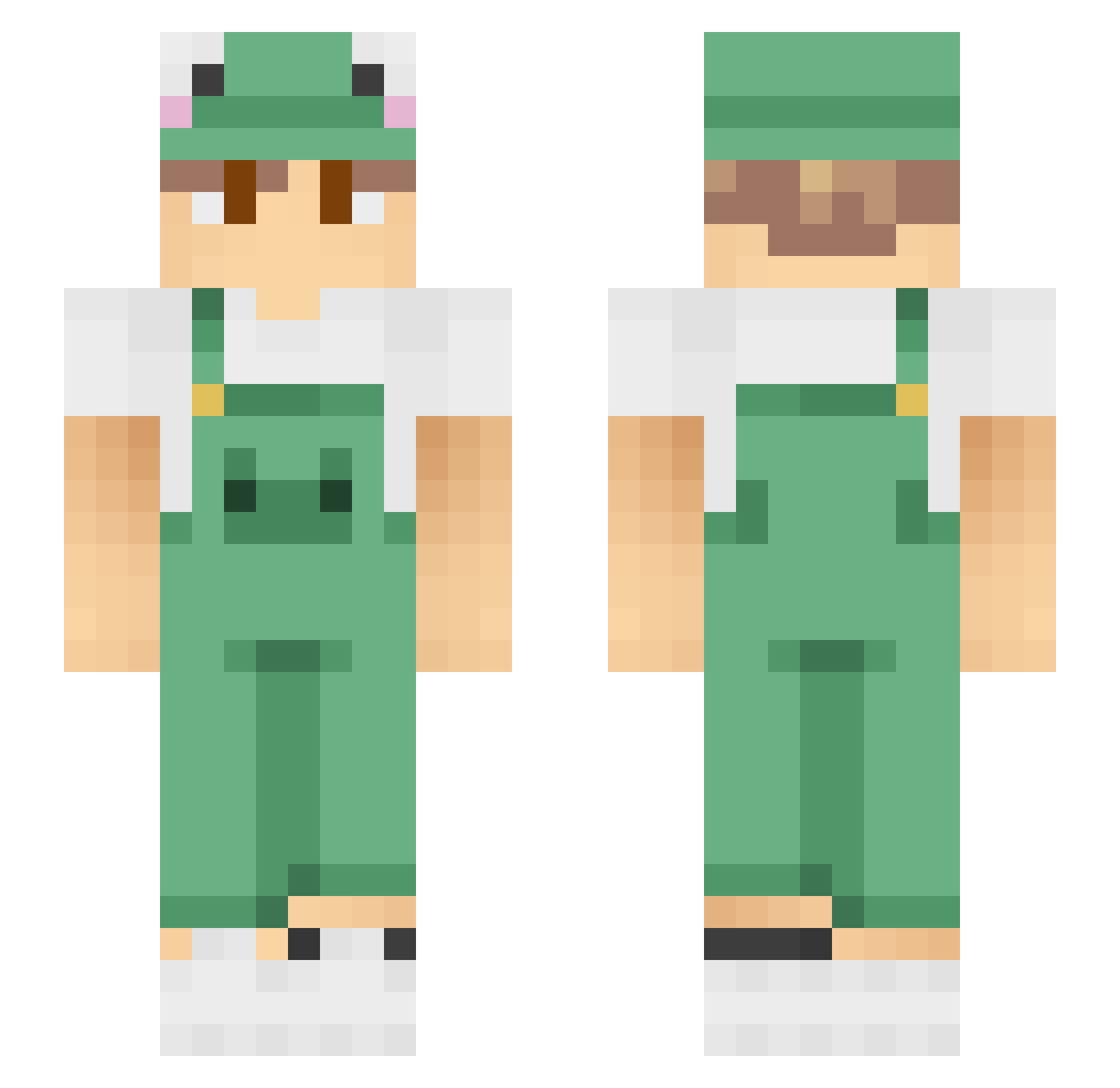 TrofiMove Minecraft skin, front and back view