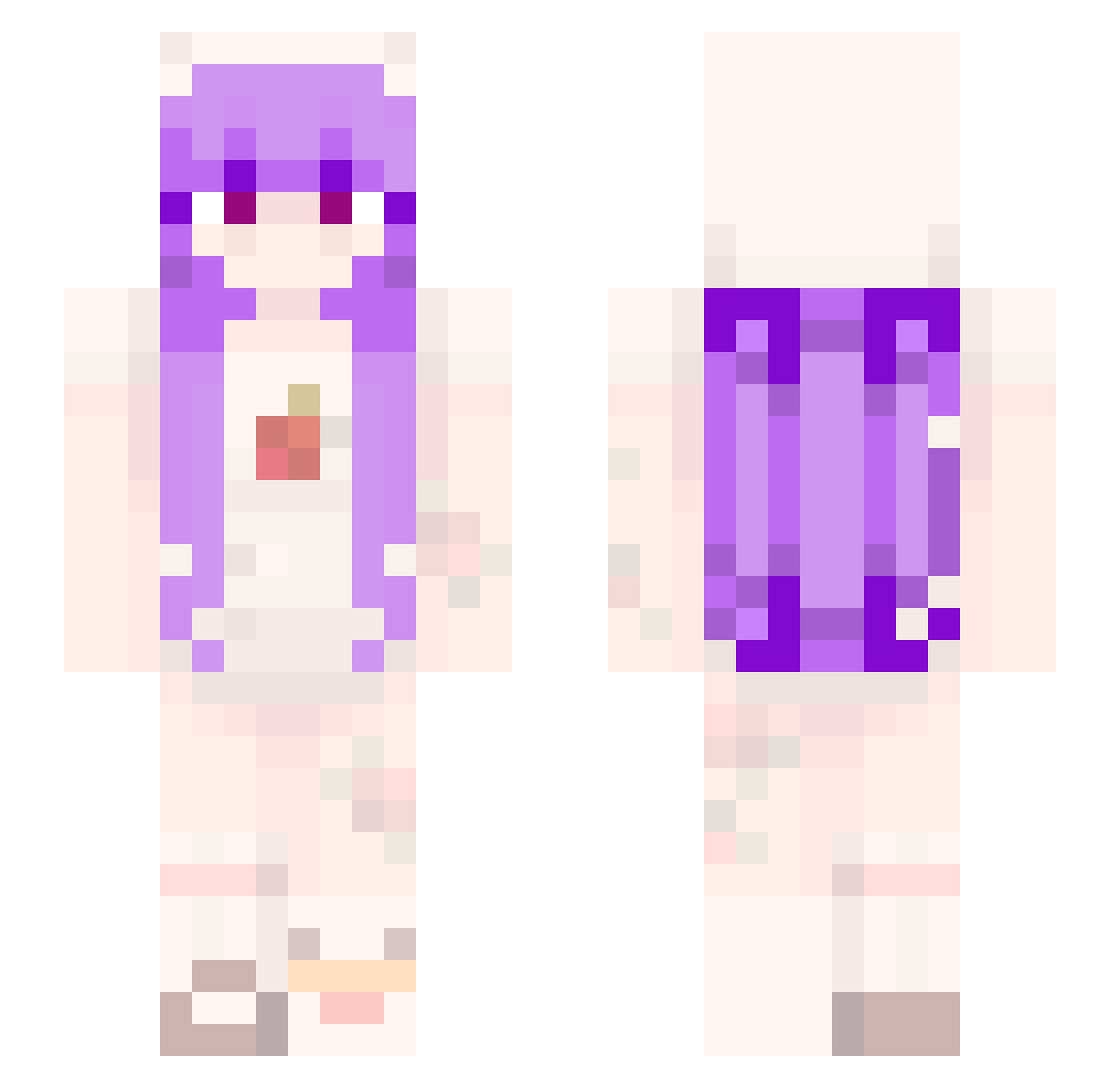 xLemka Minecraft skin, front and back view