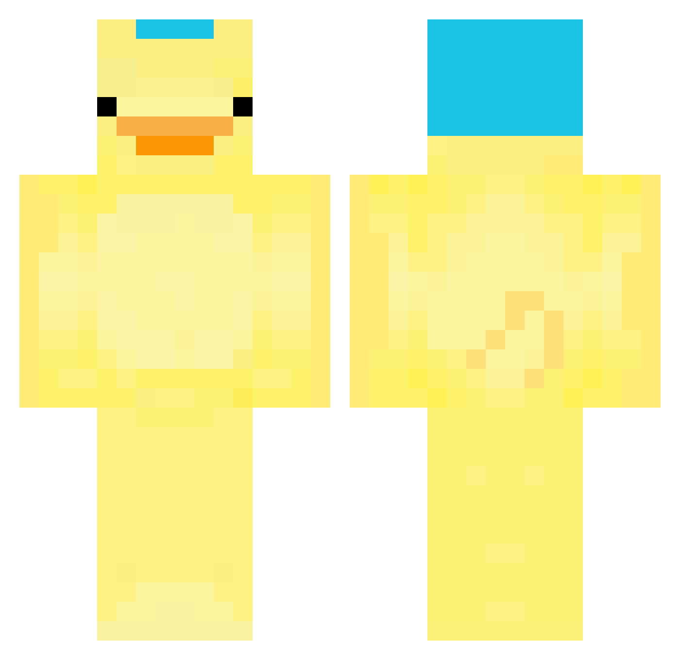 RyxeFX Minecraft skin, front and back view
