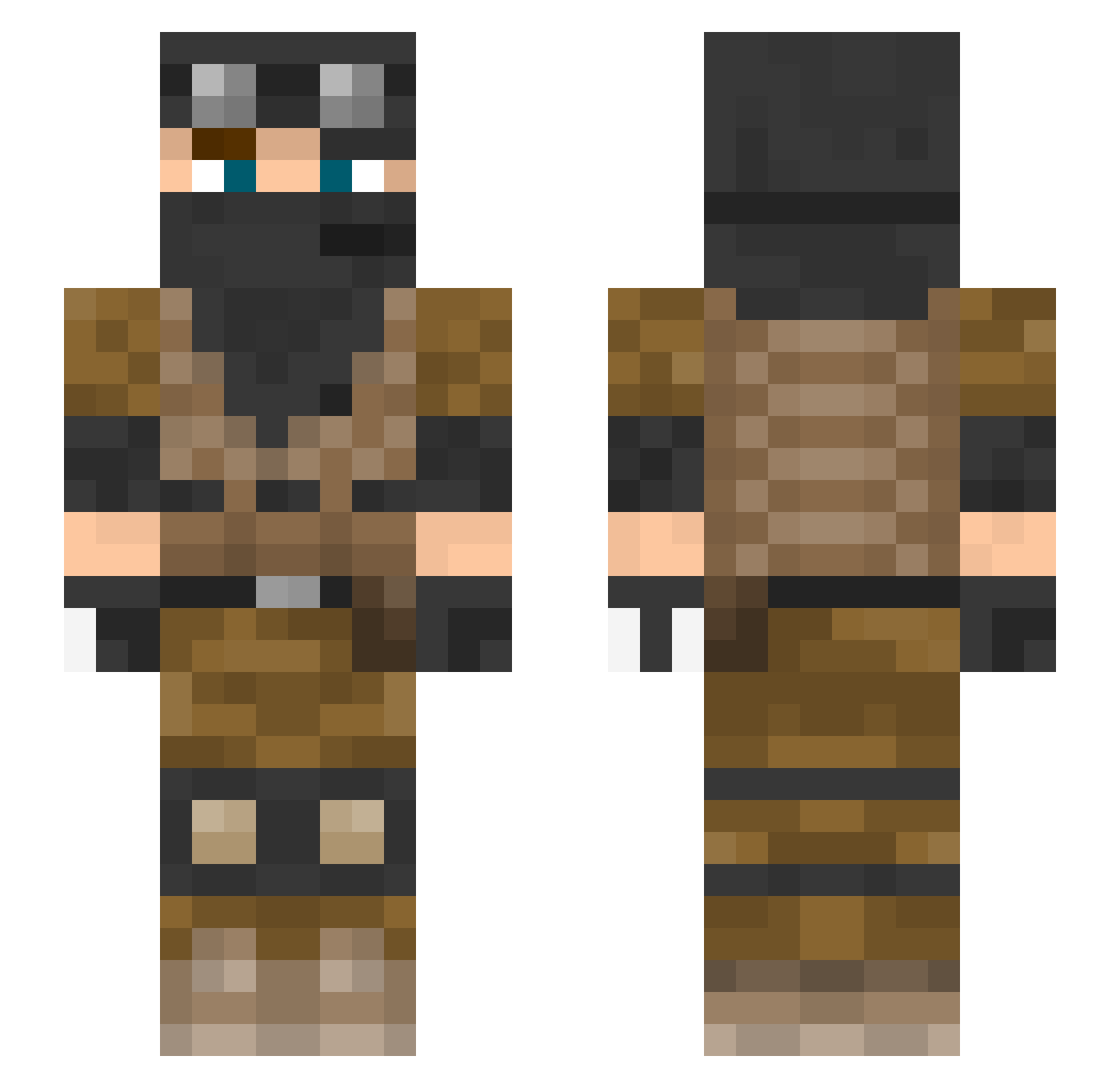 Franky Minecraft skin, front and back view