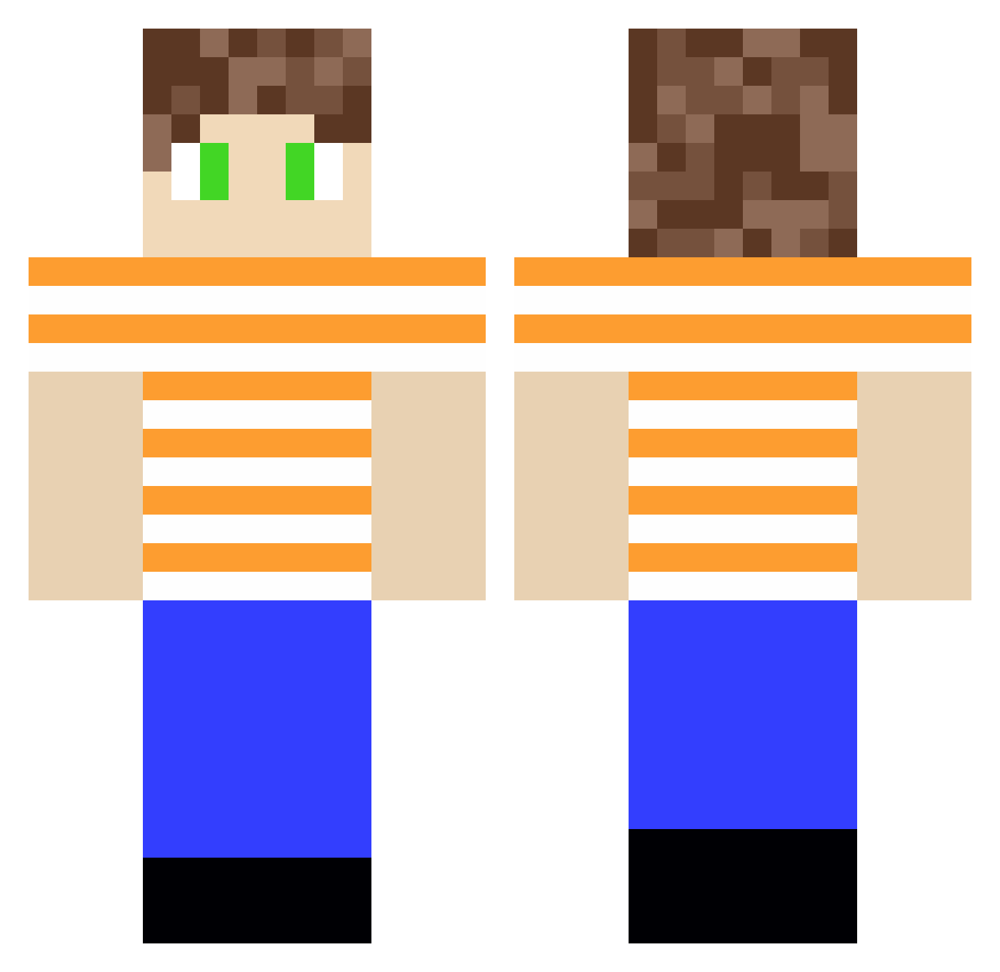 RedRaider7876 Minecraft skin, front and back view