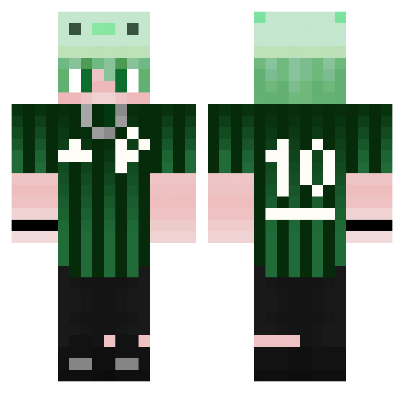 Ryuki_sz Minecraft skin, front and back view