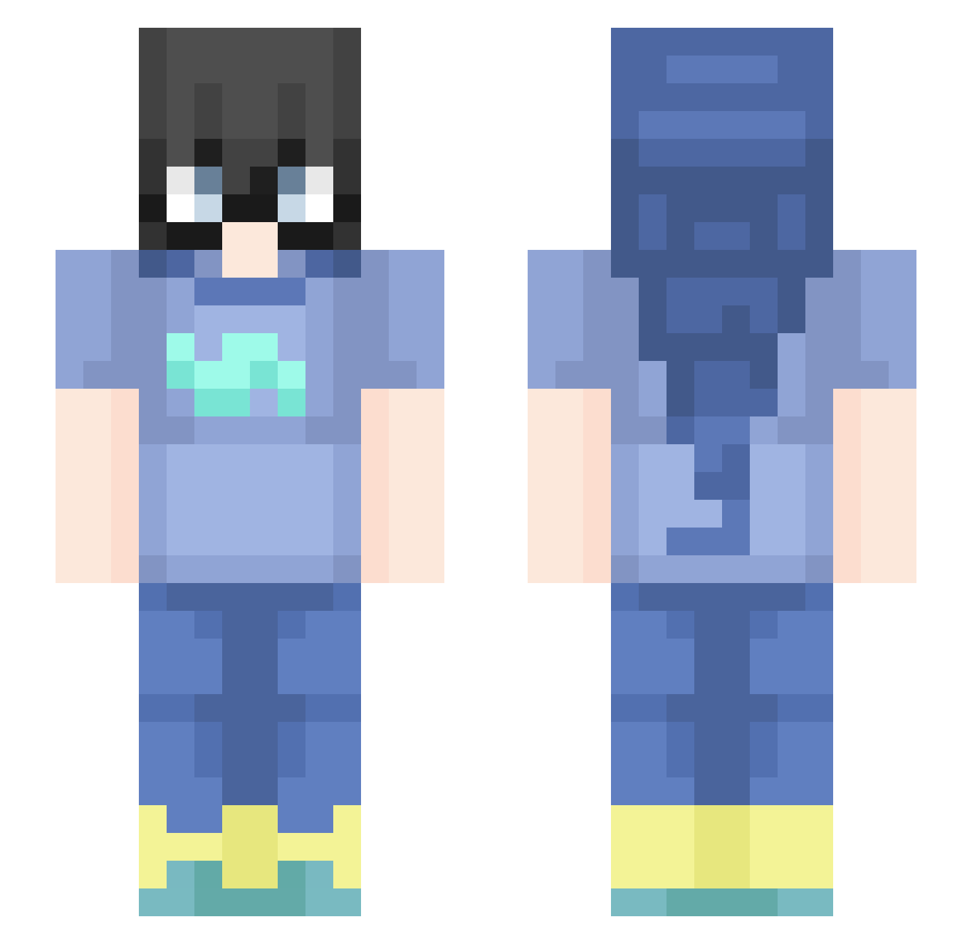 the_courier_11 Minecraft skin, front and back view