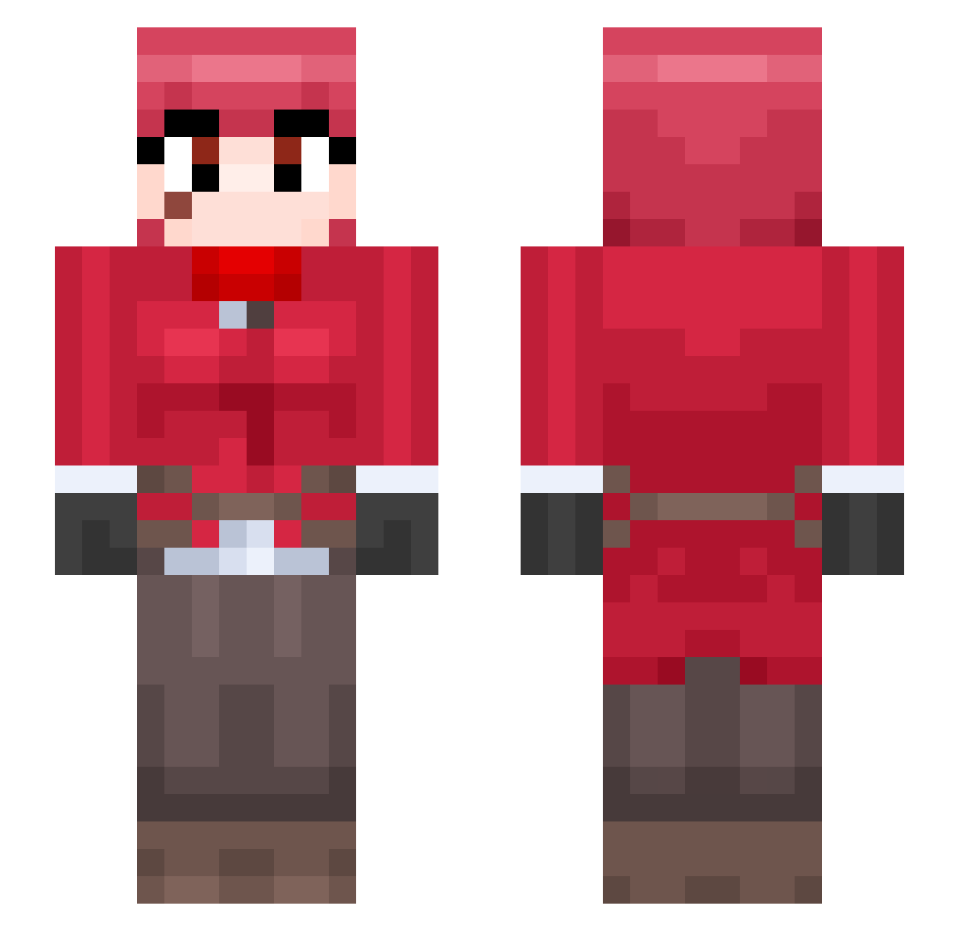 PrinceDemo Minecraft skin, front and back view