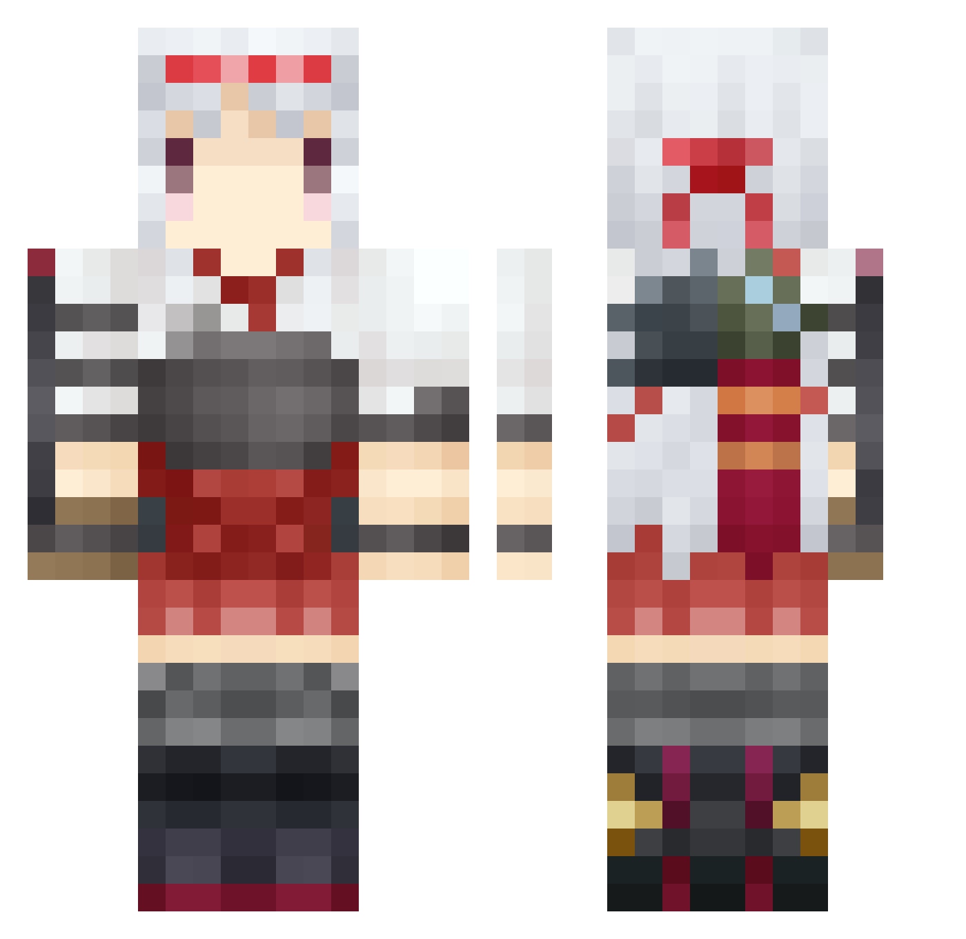 WiLow Minecraft skin, front and back view