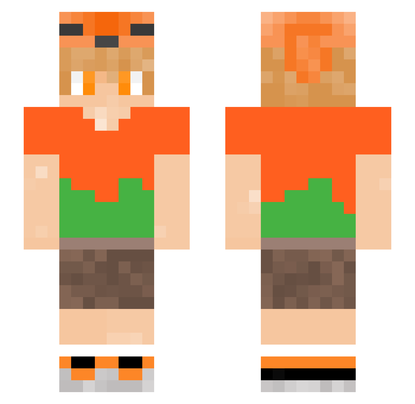 Koidrid Minecraft skin, front and back view