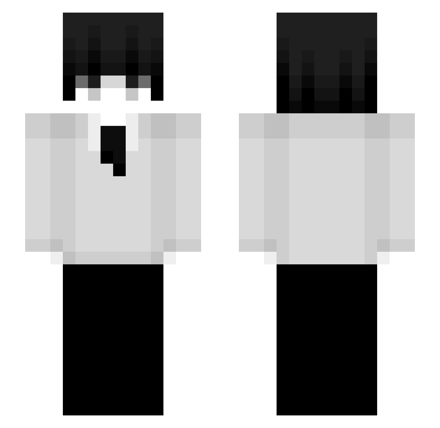 WnGuaiRen Minecraft skin, front and back view