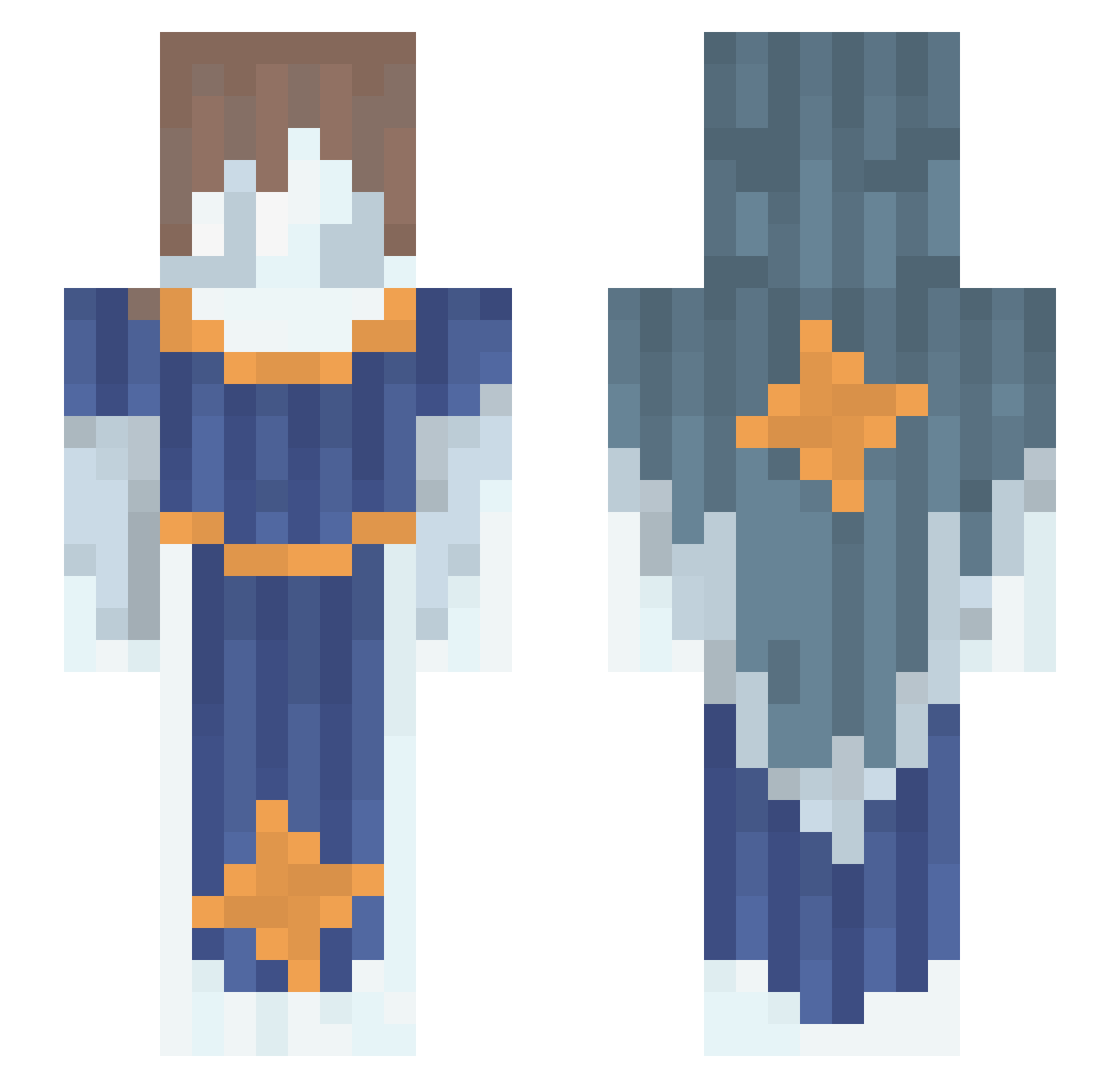 Willow_Right Minecraft skin, front and back view