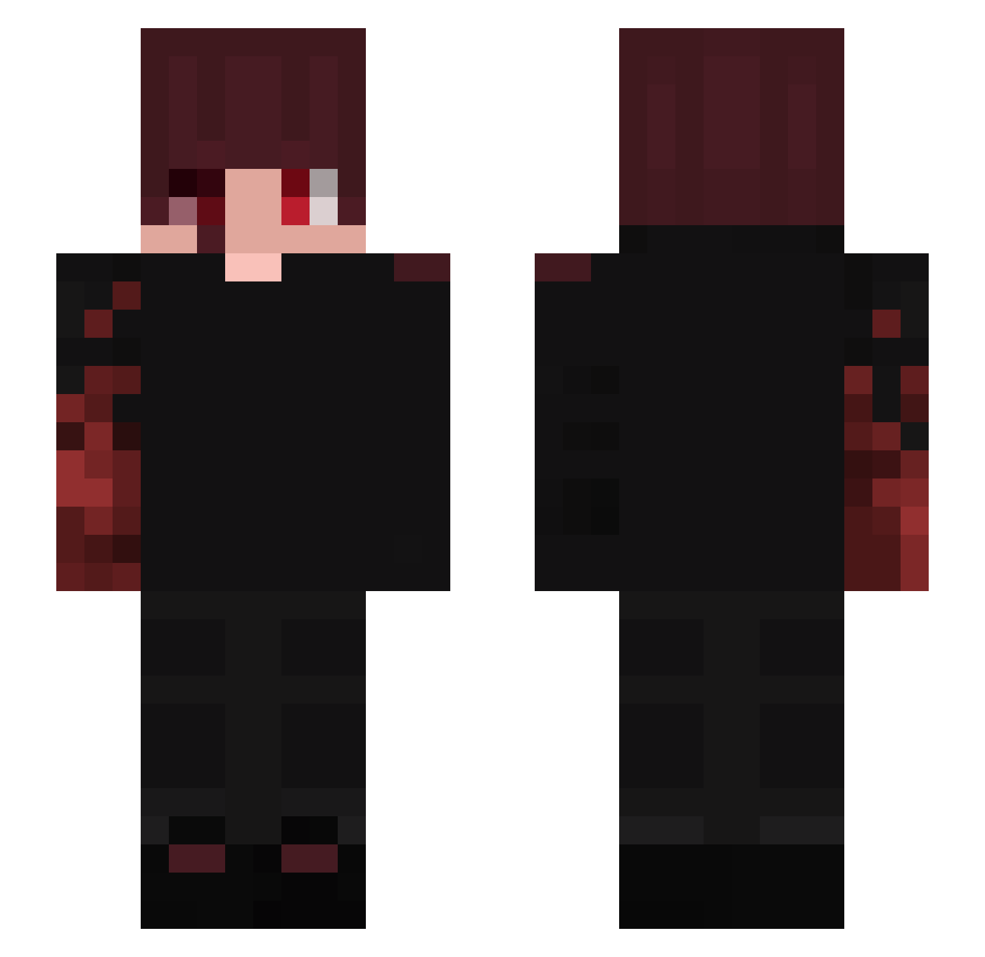MattMattPlays12 Minecraft skin, front and back view