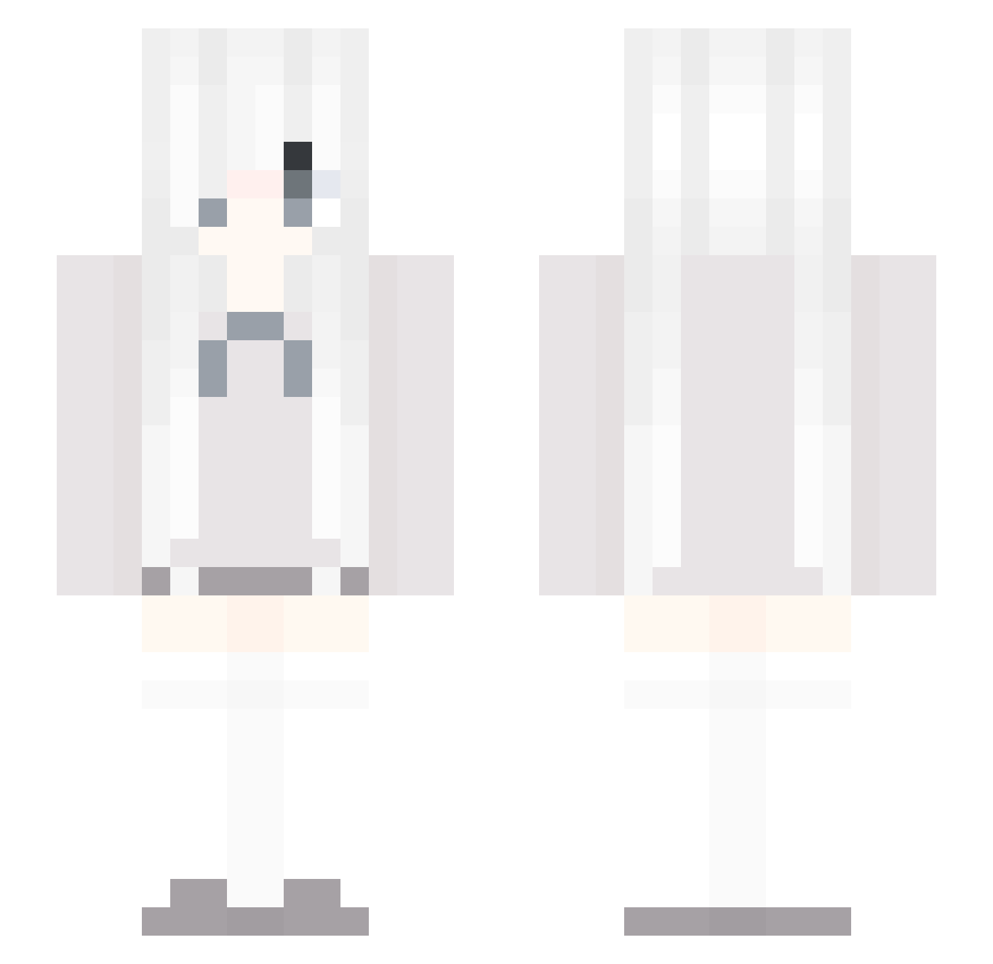 KIraSanchik Minecraft skin, front and back view