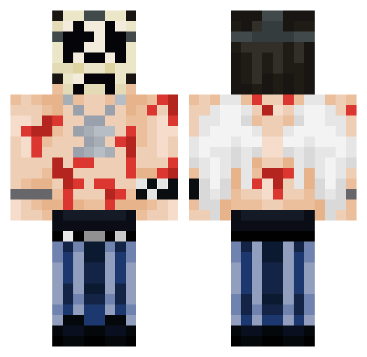 Felixbarbarian Minecraft skin, front and back view