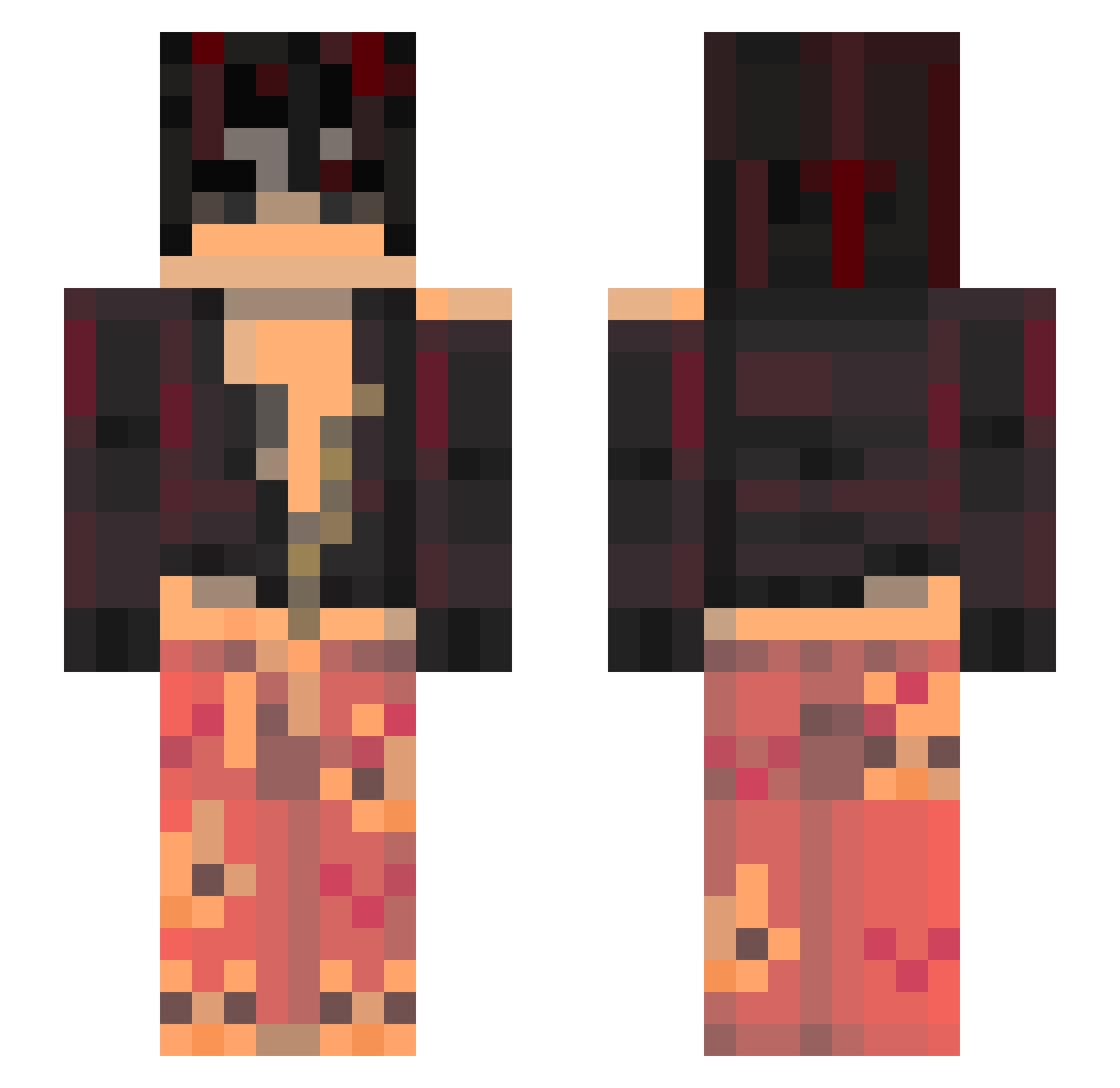 temulaptop Minecraft skin, front and back view