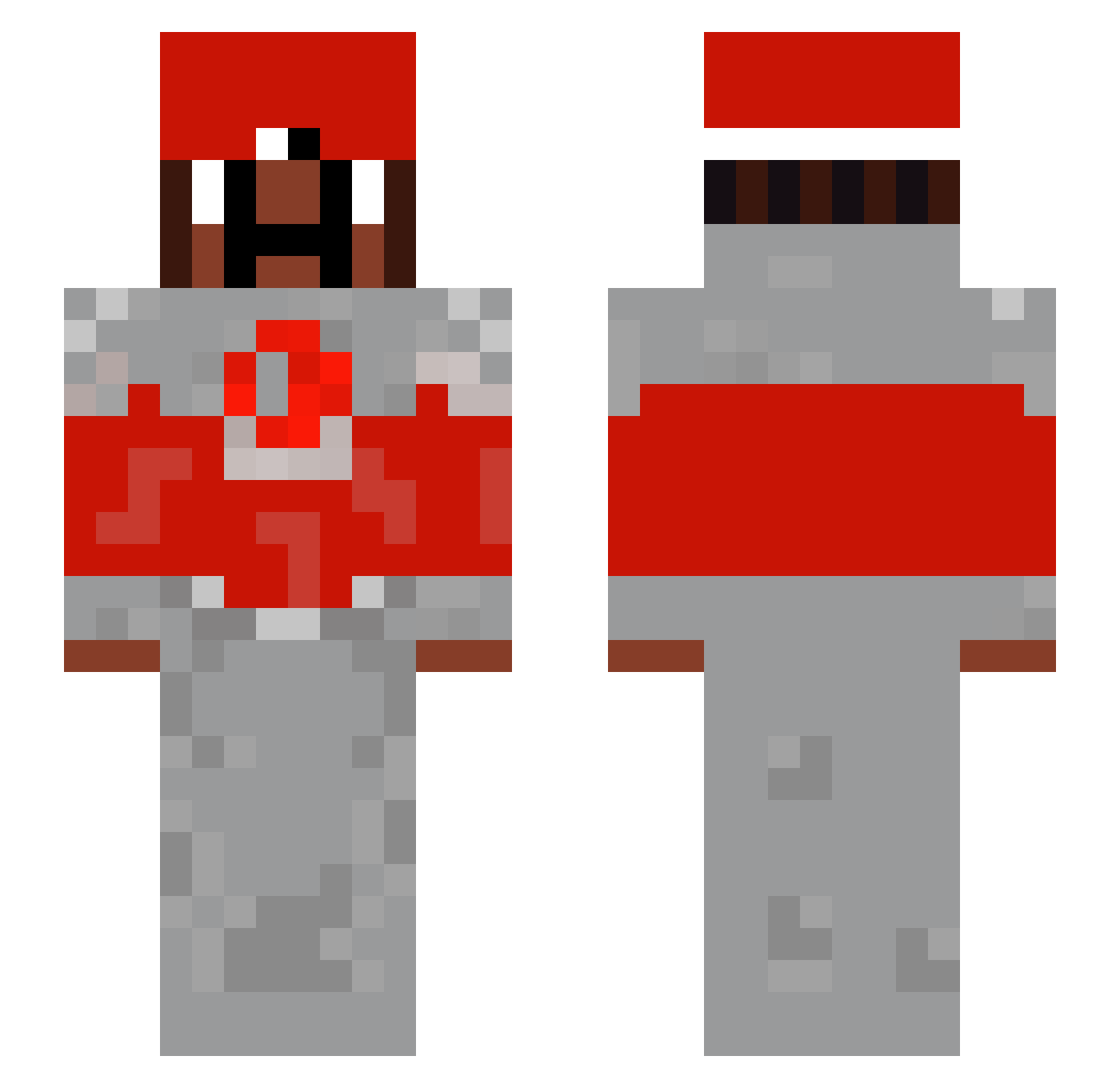 Camrentrust Minecraft skin, front and back view