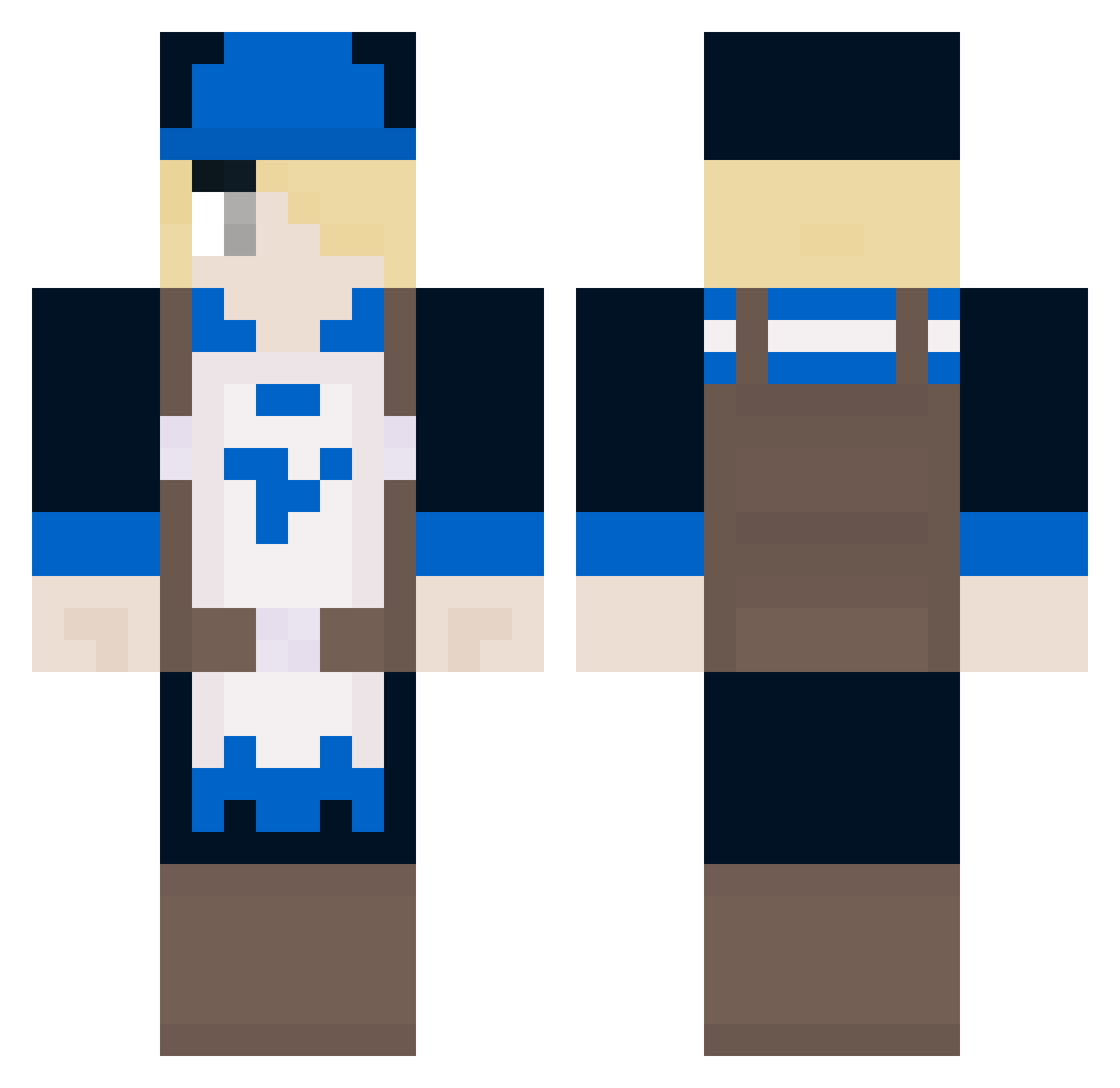 MarshadowZenith Minecraft skin, front and back view