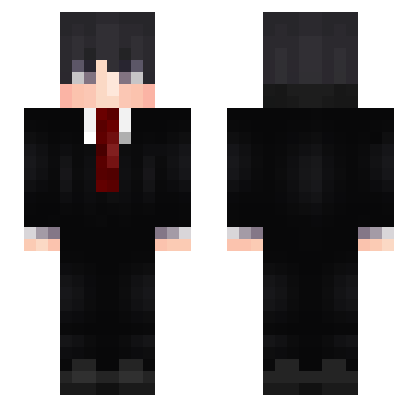 God0fRTX Minecraft skin, front and back view