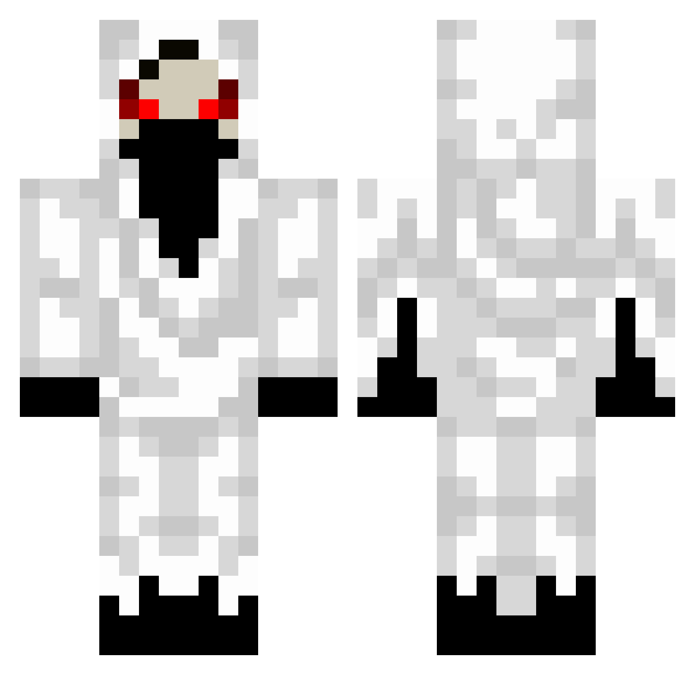 zbirow Minecraft skin, front and back view