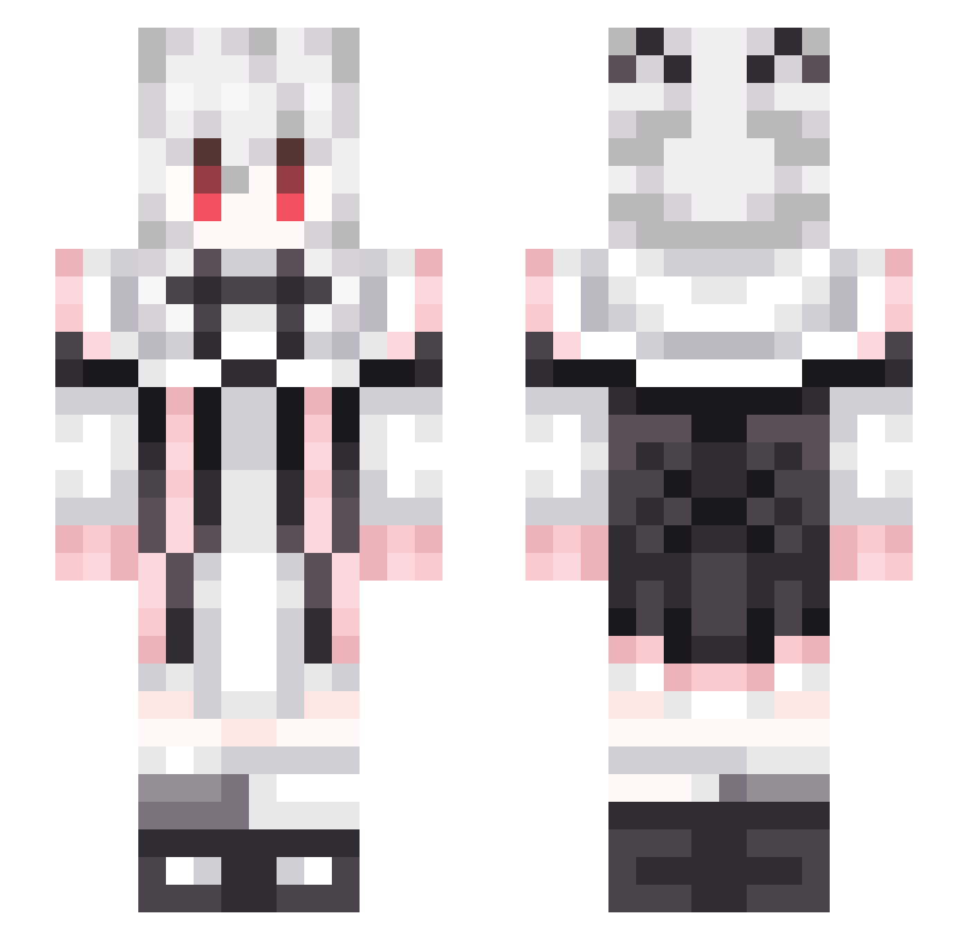 Uegpd Minecraft skin, front and back view