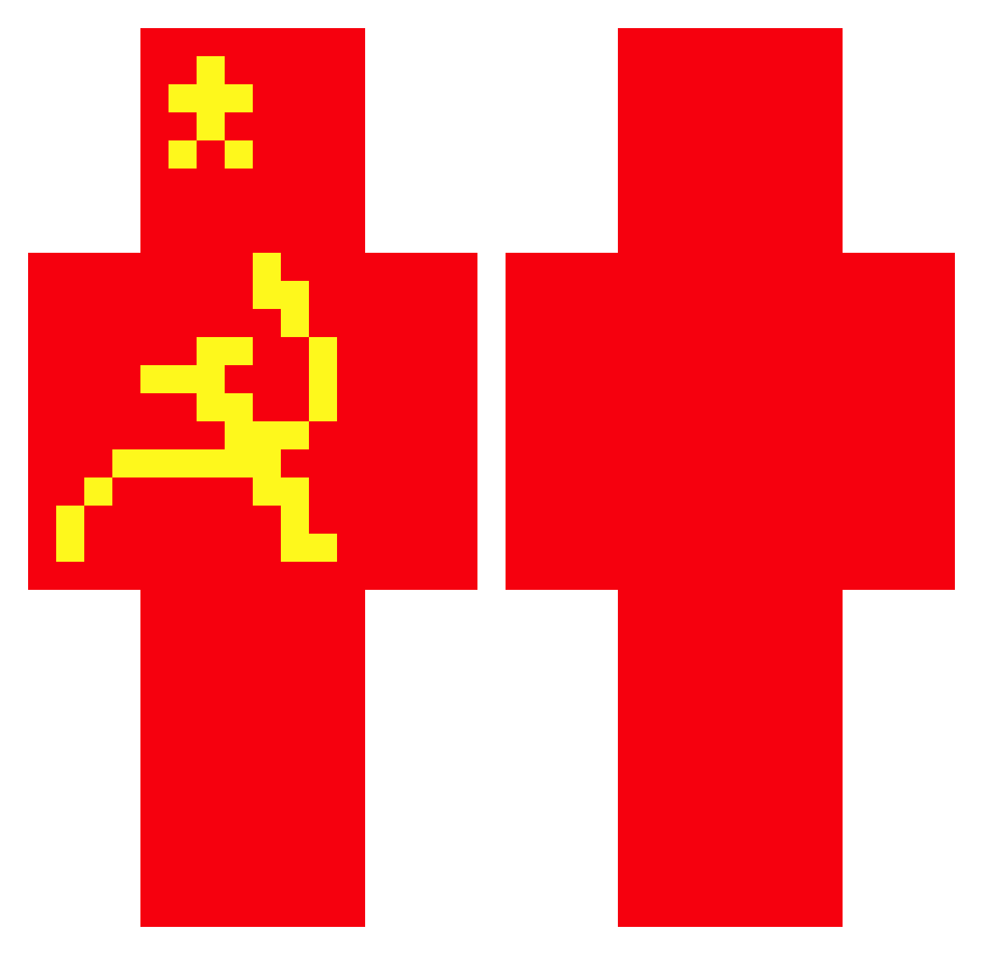 NothinMeno Minecraft skin, front and back view